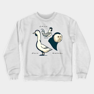 Friends - Marcel, The Chick, The Duck - Version 1 with text Crewneck Sweatshirt